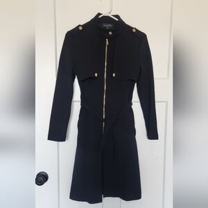 Love Tree Black Trench Coat